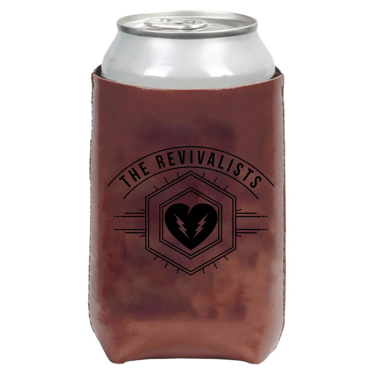 Badge Leather Koozie