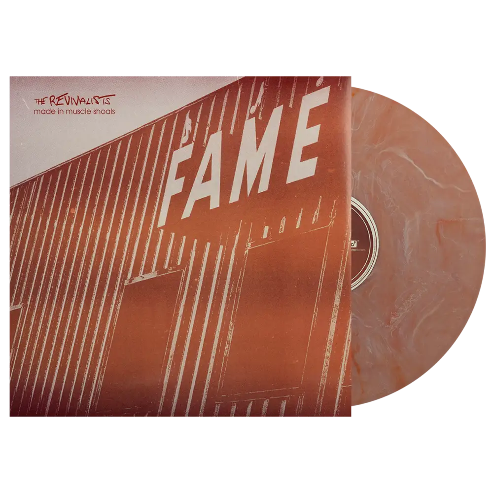 Vinyl record album with ’FAME’ prominently displayed on the cover.