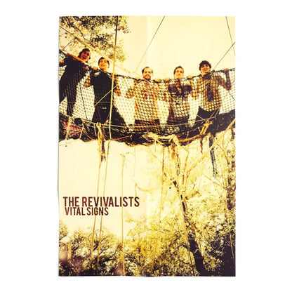 Album cover featuring five people standing on a suspended net or hammock against a sunlit backdrop.