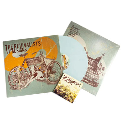 Album collection featuring vinyl records and a CD by The Revivalists.